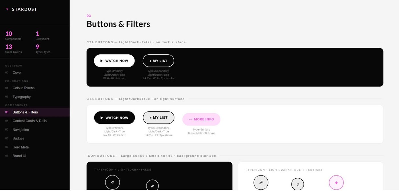 Project Stardust — design system tokens and components for generative UI