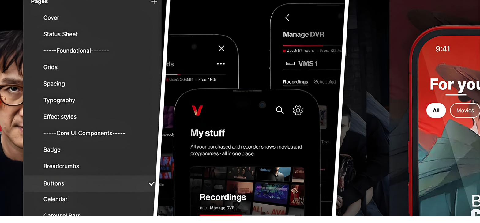Verizon Fios TV Mobile — design system, My&nbsp;Stuff, For&nbsp;You screens
